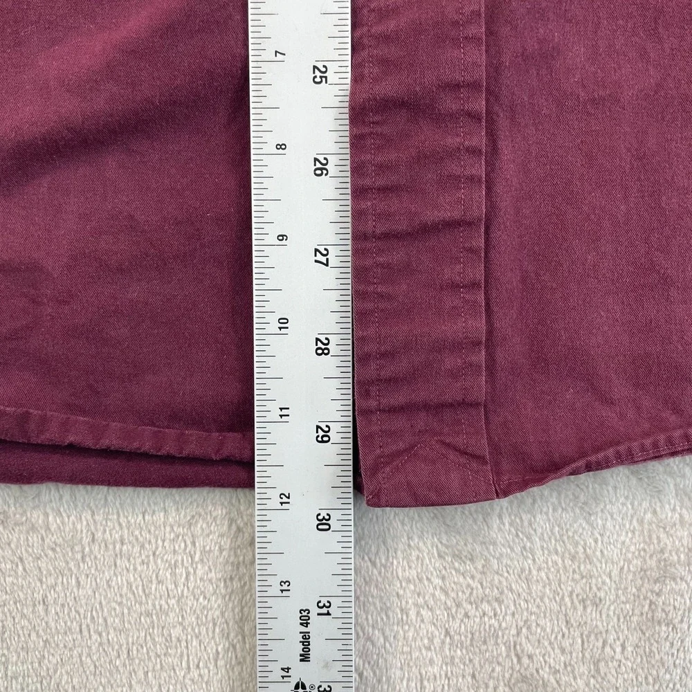 Polo Ralph Lauren Oxford Shirt Men 2XL Maroon Classic Fit Pony Long Sleeve Prepp